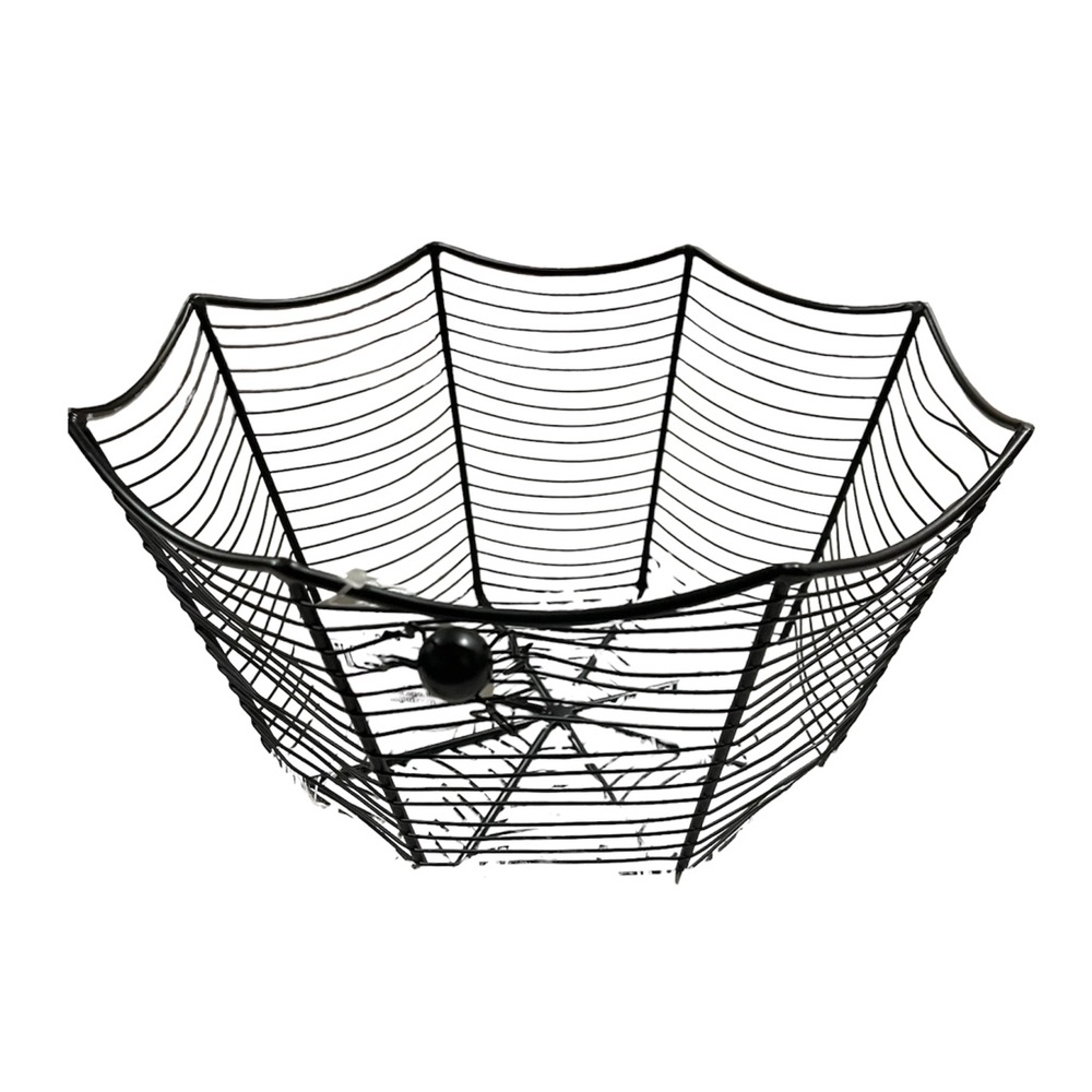 Tag Halloween Spider wire treat bowl new